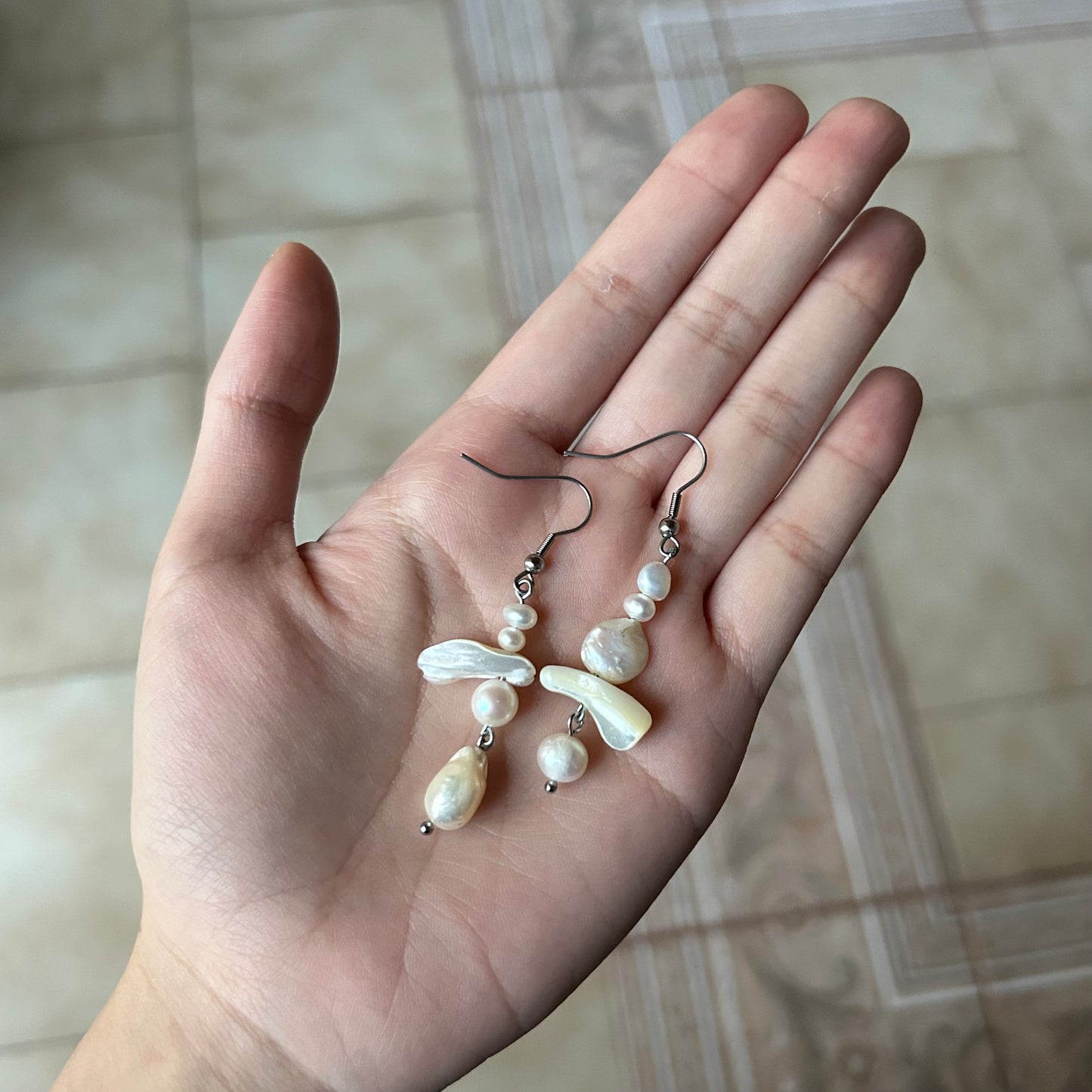 Pearl Cluster Earrings