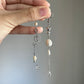 pearl chain drop earrings