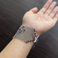 Chainmail Garnet Bracelet