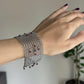Chainmail Garnet Bracelet