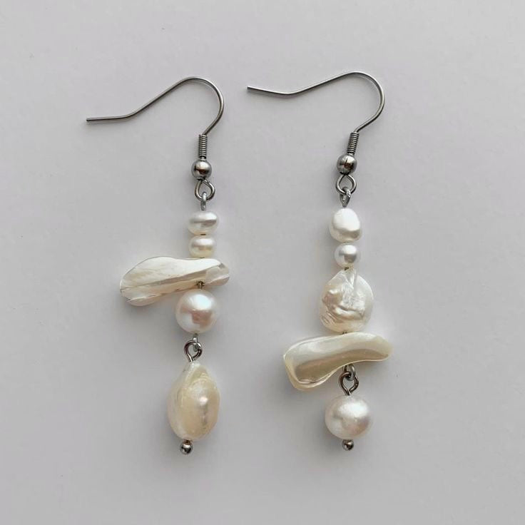 pearl cluster earrings