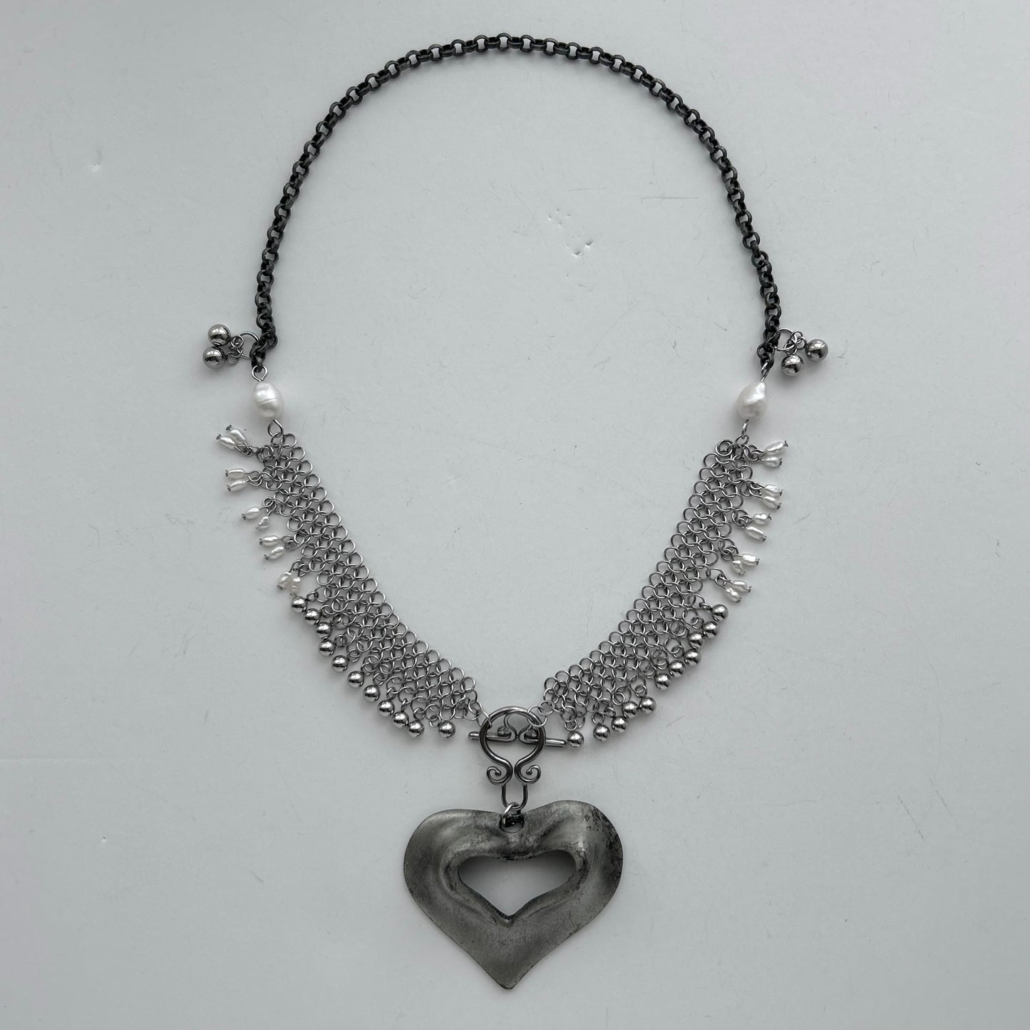 Chainmail Heart Necklace