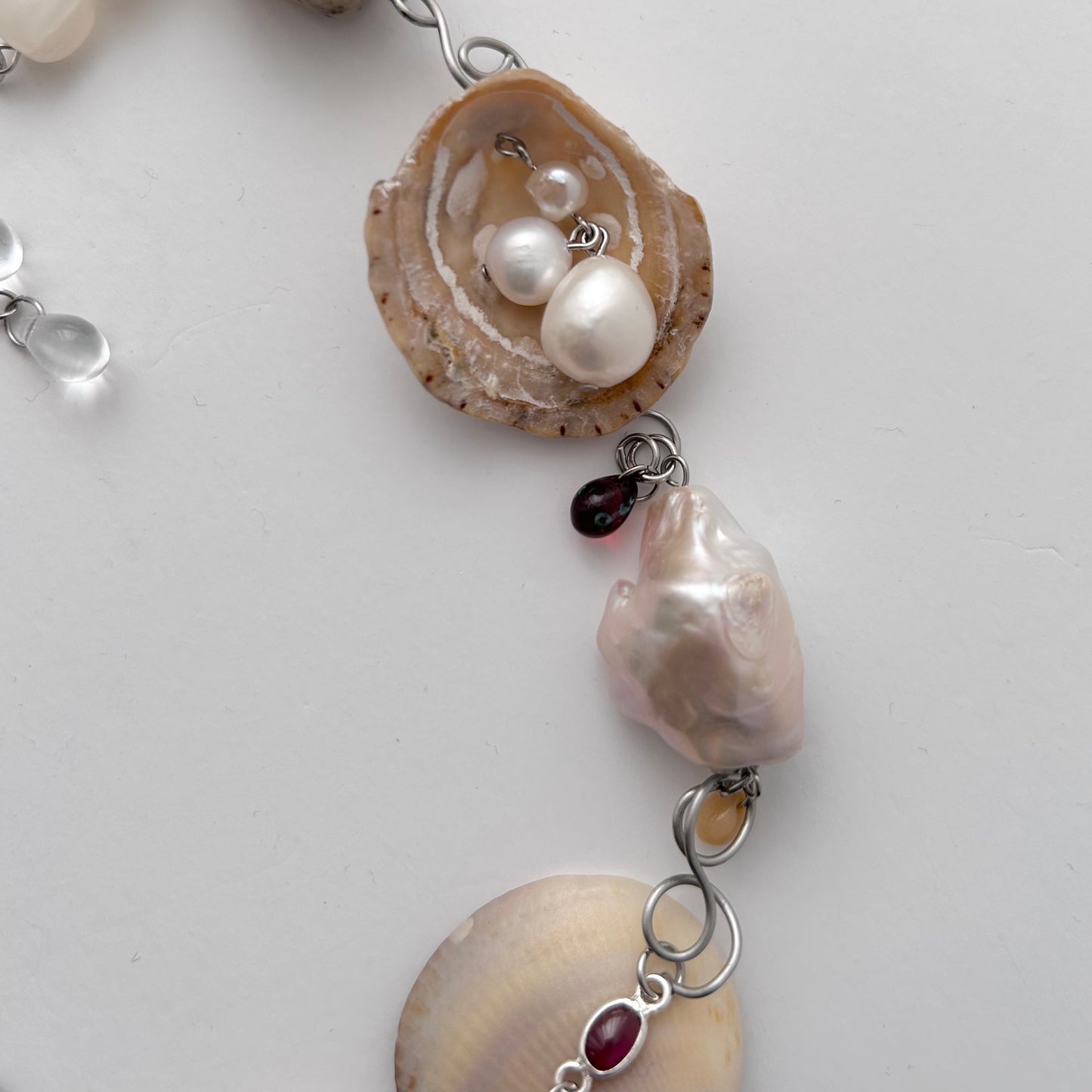 seashell pearl necklace