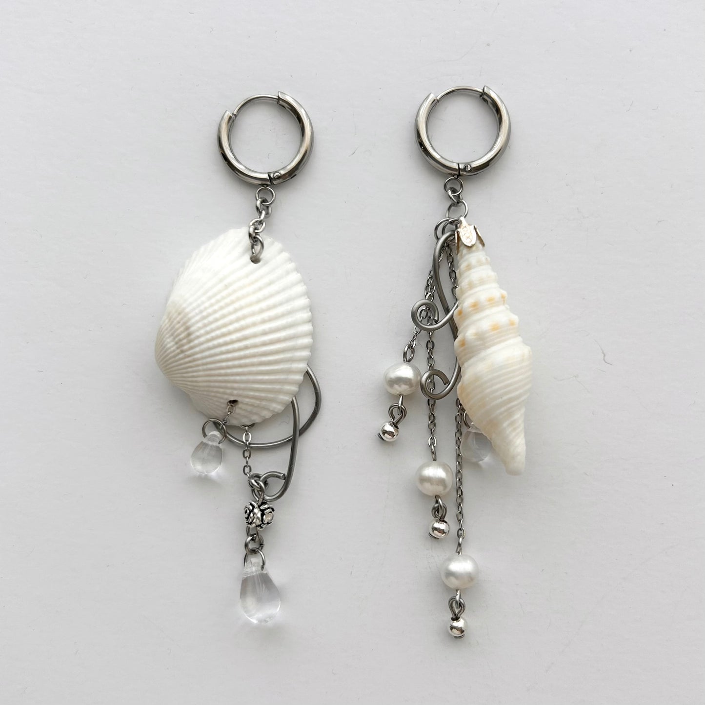 Sea Shell Rose Earrings