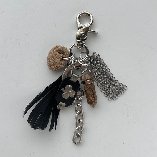 Black Feather Keychain